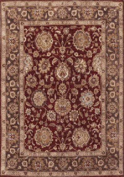 Buy Hand Knotted Rugs and Carpets Online - P03(HK)(10x8)(W)(CD-58 DEEP RED-MIKADO)(Option 2 of 3) - Wool effect