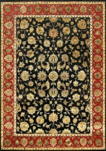 Buy Hand Knotted Rugs and Carpets Online - P05(HK)(10x8)(W)(EG(S)-1 [MA(S)-78] EBONY-DEEP RED)(Option 3 of 6) - Wool Effect