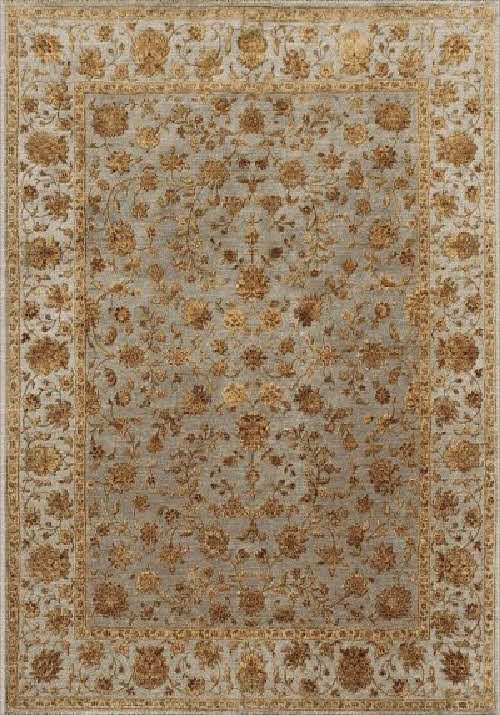 Buy Hand Knotted Rugs and Carpets Online - P06(HK)(10x8)(W)(EG(S)-46 MEDIUM GRAY-LIGHT GRAY) - Wool Effect