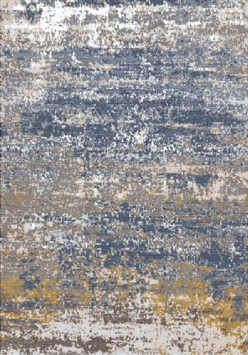 Buy Hand Knotted Rugs and Carpets Online - RM025-(CST)(HK)(274X183CM)(W+V)(High-Low)(Tie-Dye)- Actual Design 1