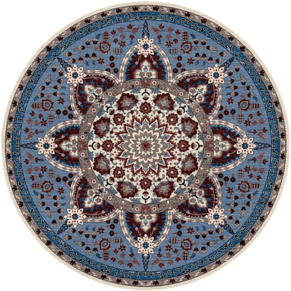 Rectangular Rug Emblem Floral Emblem - Buy premium luxurious rugs online - The Weaver