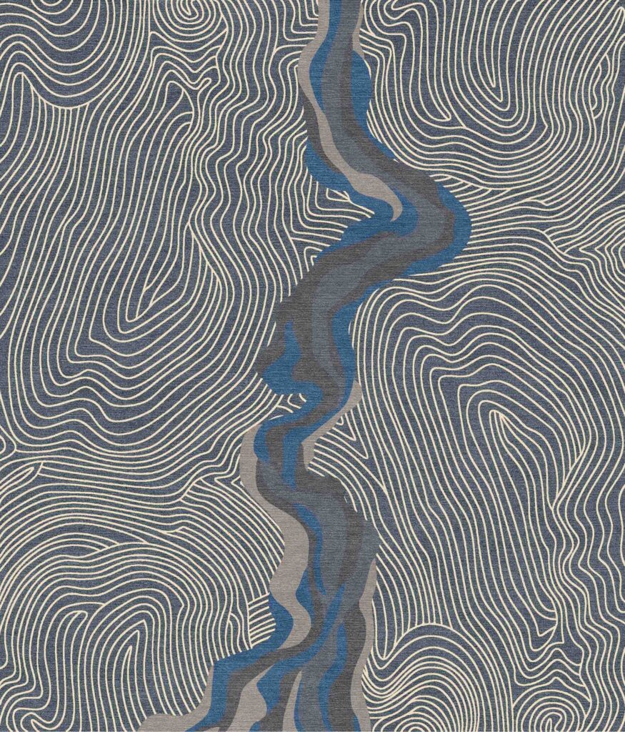 River Rug Custom Riverbed Lines - Buy premium luxurious rugs online - The Weaver